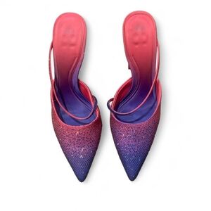 Zara Pink and Purple Gradient Slingback Heels